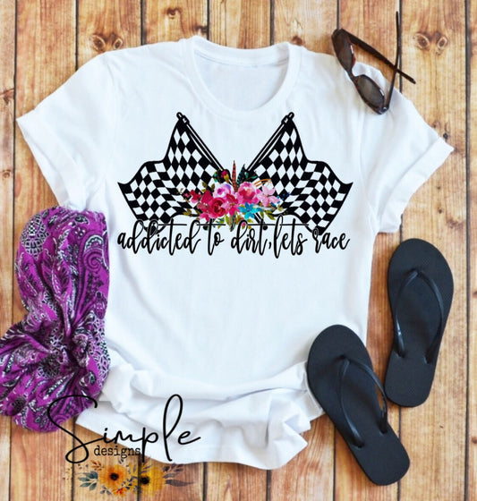 Addicted to Dirt Let’s Race Sublimation Heat Transfer Sheets