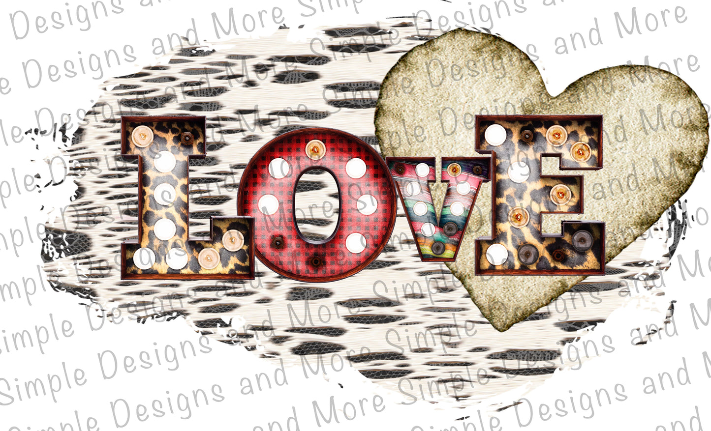 Marquee LOVE Valentine’s Day Sublimation Heat Transfer Sheets