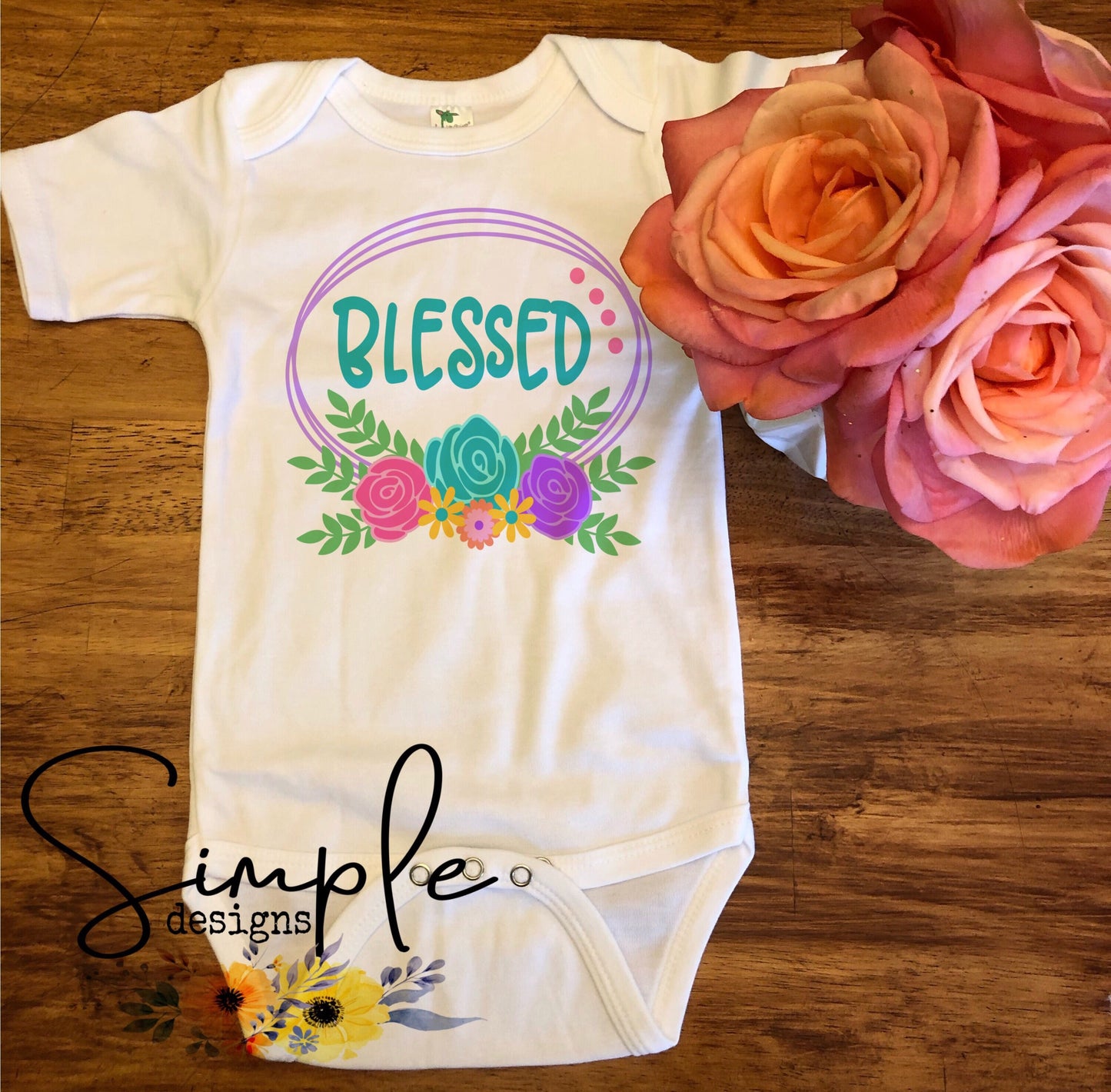 Blessed Floral Sublimation Heat Transfer Sheet