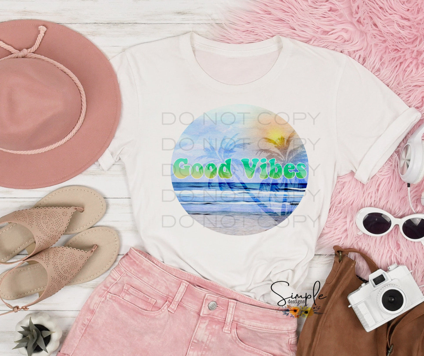 Good Vibes Sublimation Heat Transfer Sheet