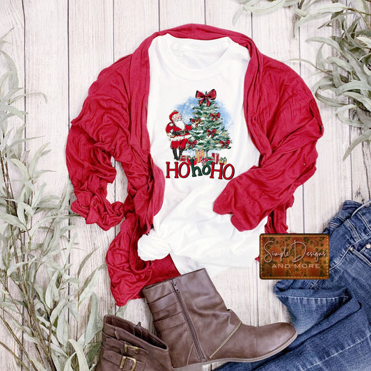 Ho Ho Ho Santa Tree and Gifts Sublimation Heat Transfer Sheets