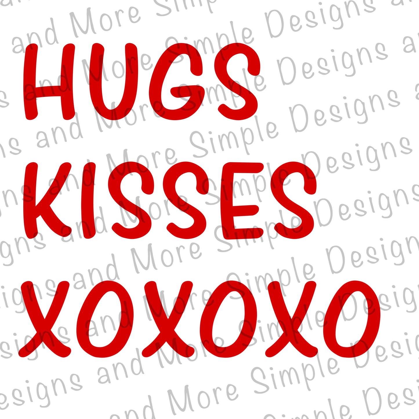 Hugs Kisses XOXOXO, Love, Valentine, Heart, Valentine’s Day Sublimation Heat Transfer Sheets