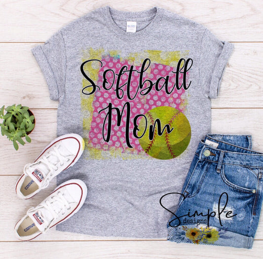 Softball Mom Sublimation Heat Transfer Sheet