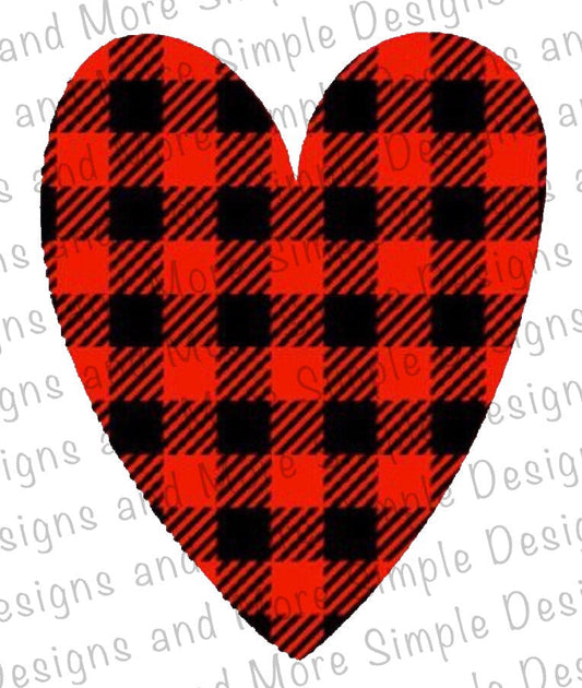 Plaid Heart, Love, Heart, Valentine’s Day Sublimation Heat Transfer Sheets