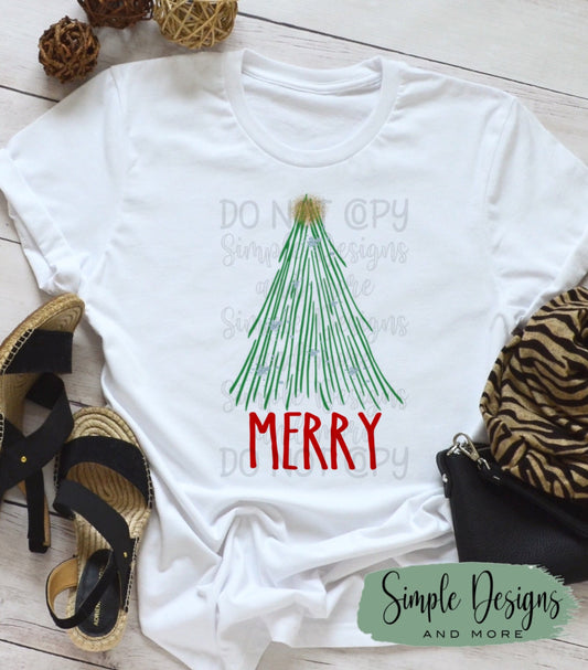 Merry Christmas Tree Sublimation Heat Transfer Sheet