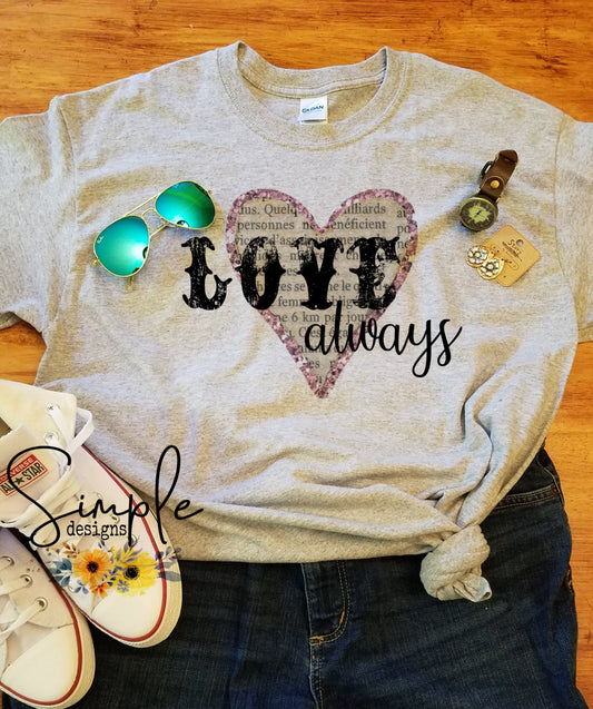 Love Always Sublimation Heat Transfer Sheet