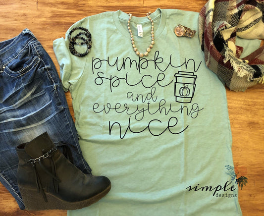 Pumpkin Spice and Everything Nice Lettering Sublimation Heat Transfer Sheet