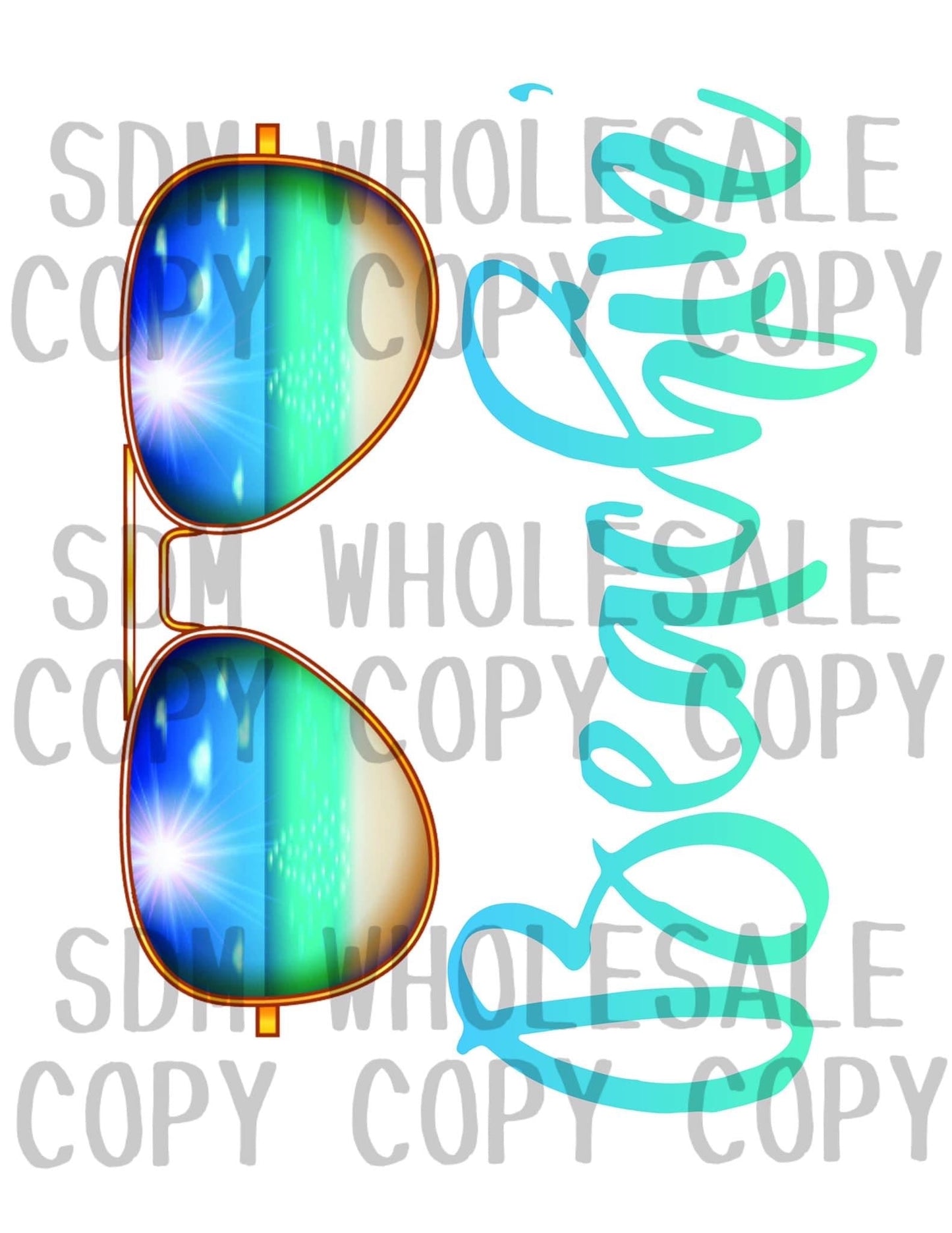 Sunglasses Beaches Sublimation Heat Transfer Sheet