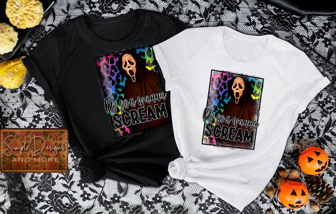 Do You Wanna Scream Black and Neon Sublimation Heat Transfer Sheets