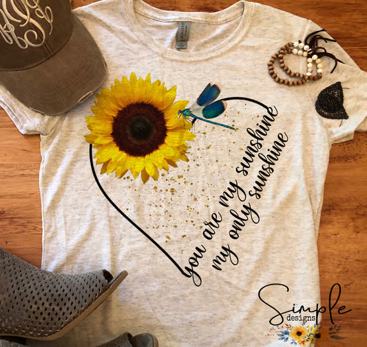 You are My Sunshine Dragonfly Sublimation Heat Transfer Sheet