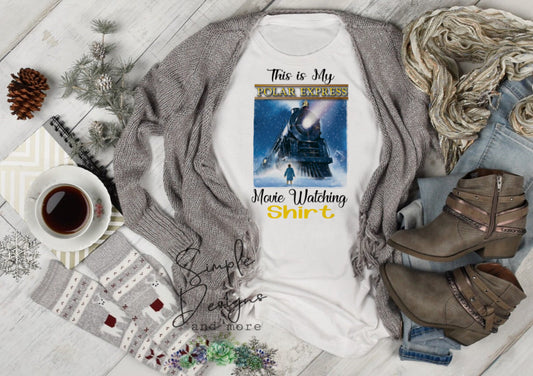 Polar Express Movie Watching shirt Christmas Sublimation Heat Transfer Sheet