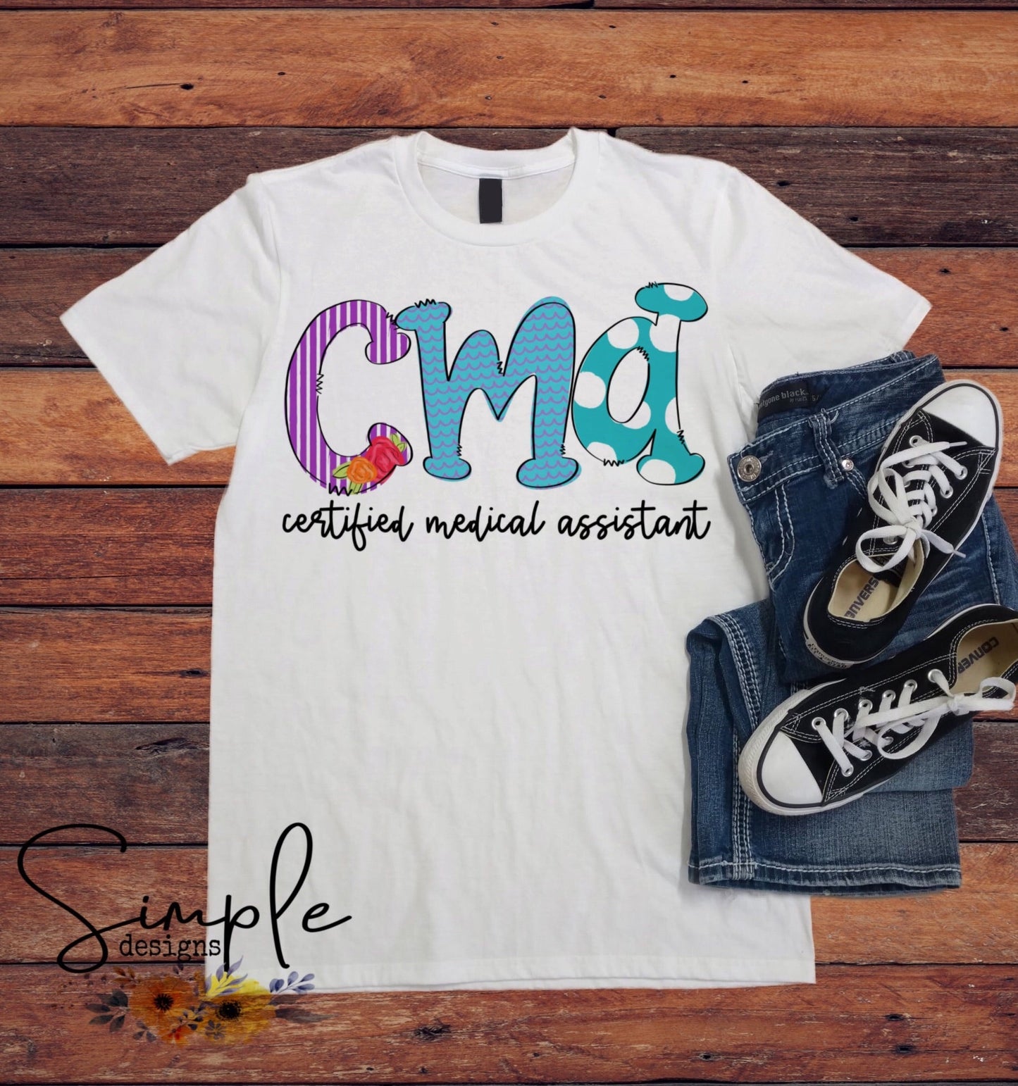 CMA Certified Medical Assistant Sublimation Heat Transfer Sheets
