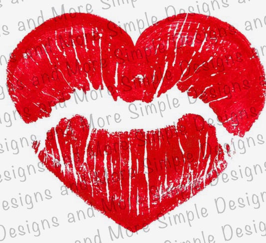 Heart Lips, Hearts, Valentine’s Day Sublimation Heat Transfer Sheets