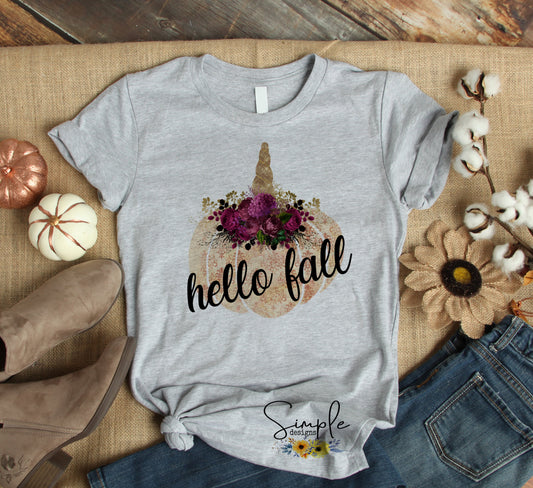 Hello Fall Pumpkin Sublimation Heat Transfer Sheet