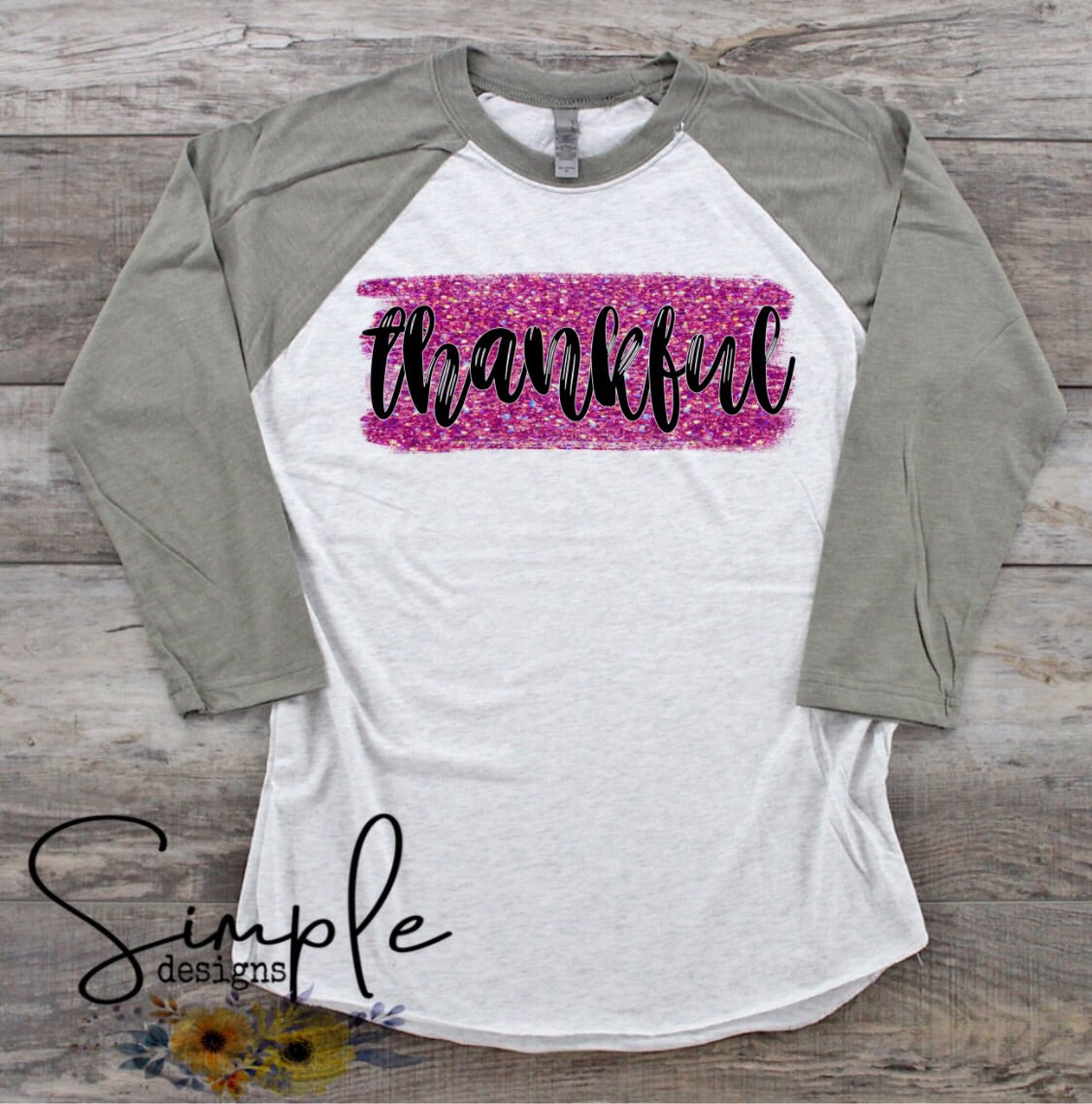 Thankful Glitter Sublimation Heat Transfer Sheet