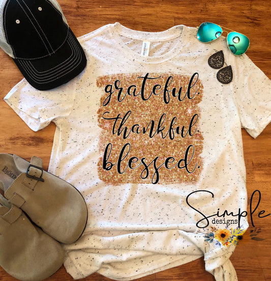 Grateful Thankful Blessed Sublimation Heat Transfer Sheet