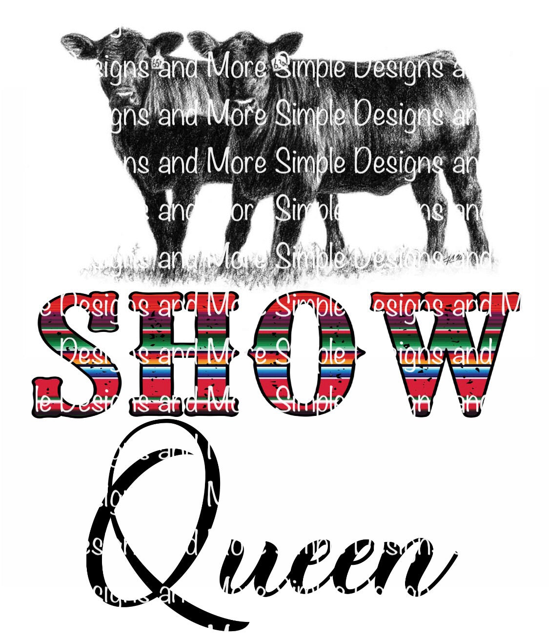 Steer Show Queen Sublimation Heat Transfer Sheet