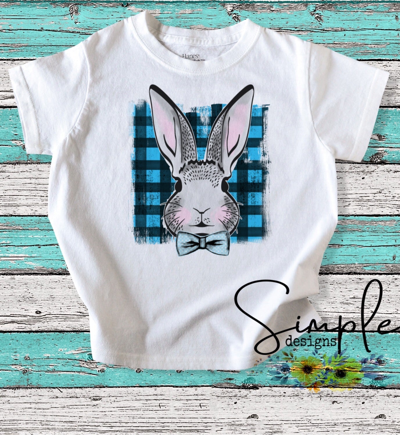 Blue Easter Bunny Sublimation Heat Transfer Sheets