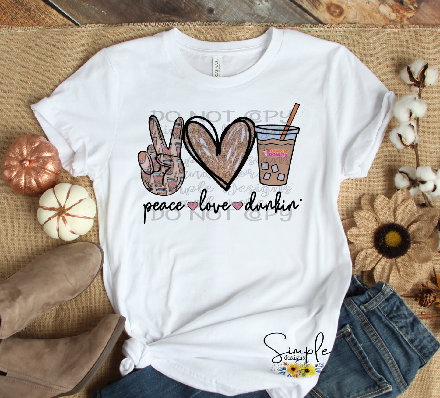 Peace Love DD Sublimation Heat Transfer Sheets