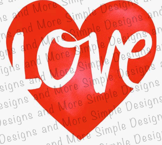 Love, Hearts, Valentine’s Day Sublimation Heat Transfer Sheets
