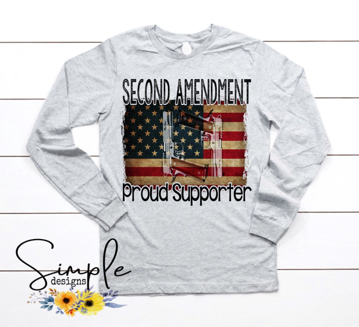 Second Amendment Proud Supporter Sublimation Heat Transfer Sheets