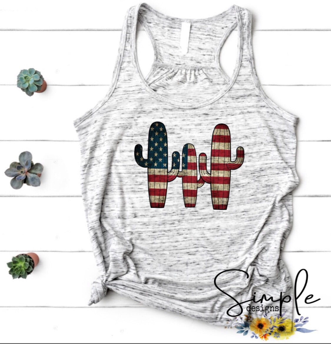 Patriotic Cactus Sublimation Heat Transfer Sheets