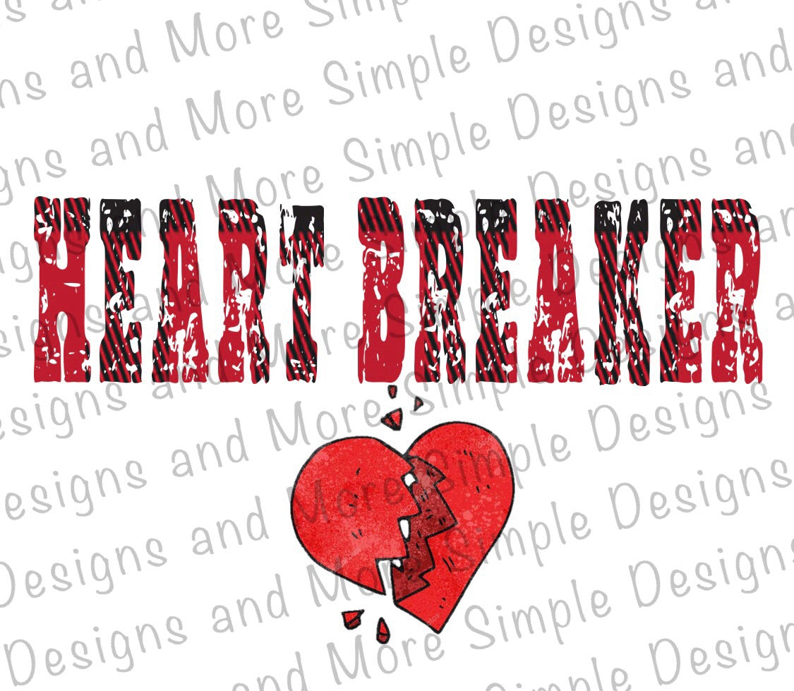 Heart Breaker Valentine, Heart, Valentine’s Day Sublimation Heat Transfer Sheets