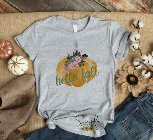 Hello Fall Pumpkin Sublimation Heat Transfer Sheet