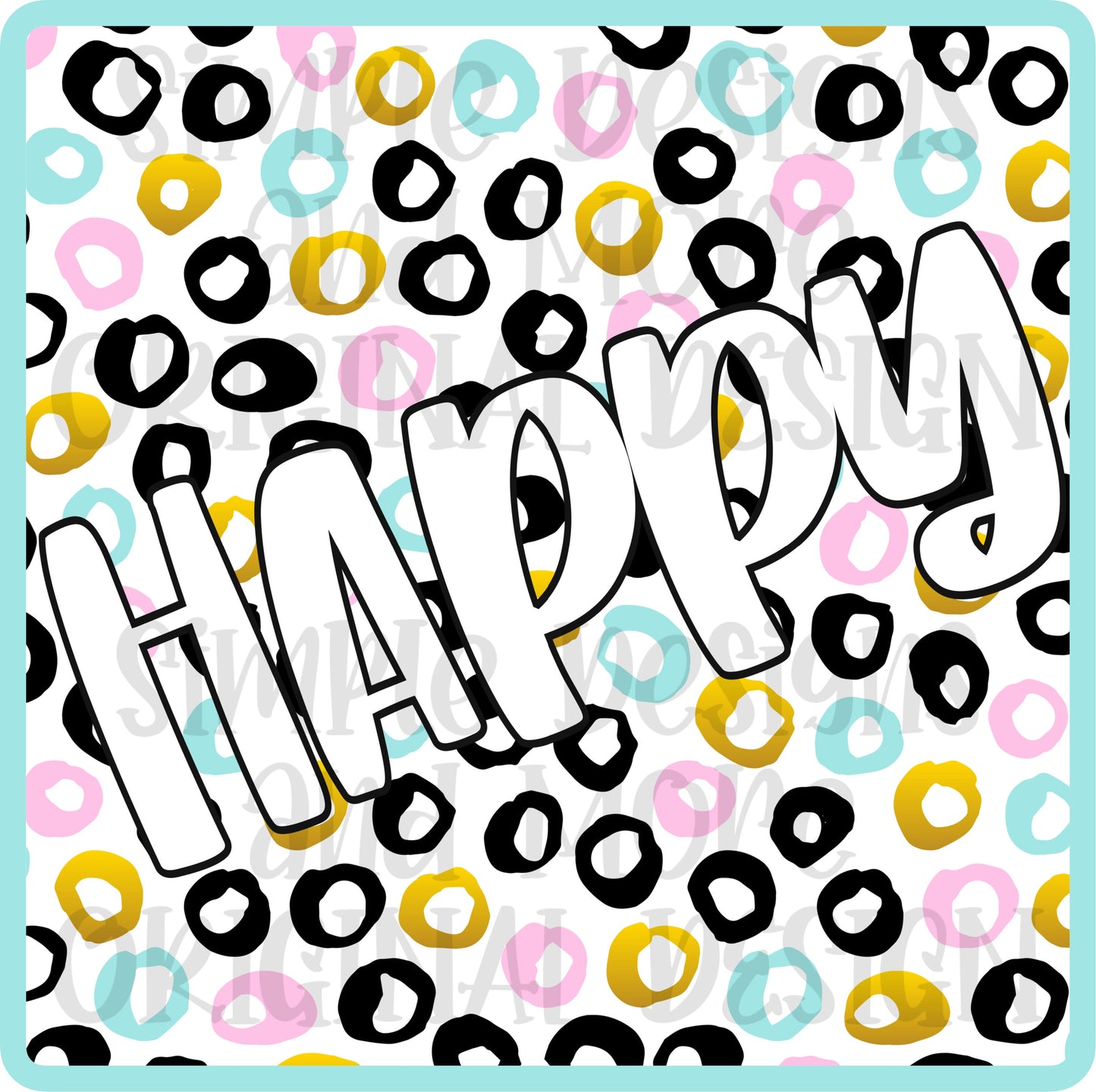 Happy Circles Stickers