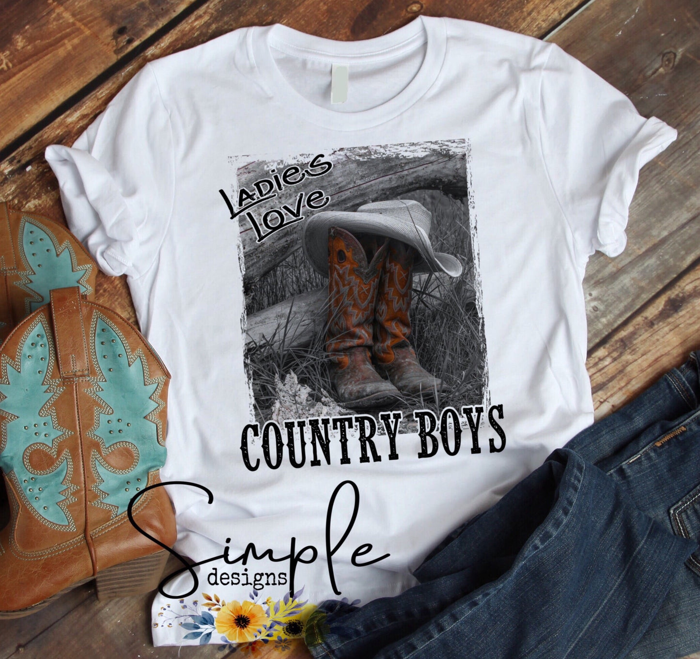 Ladies Love Country Boys Sublimation Heat Transfer Sheet