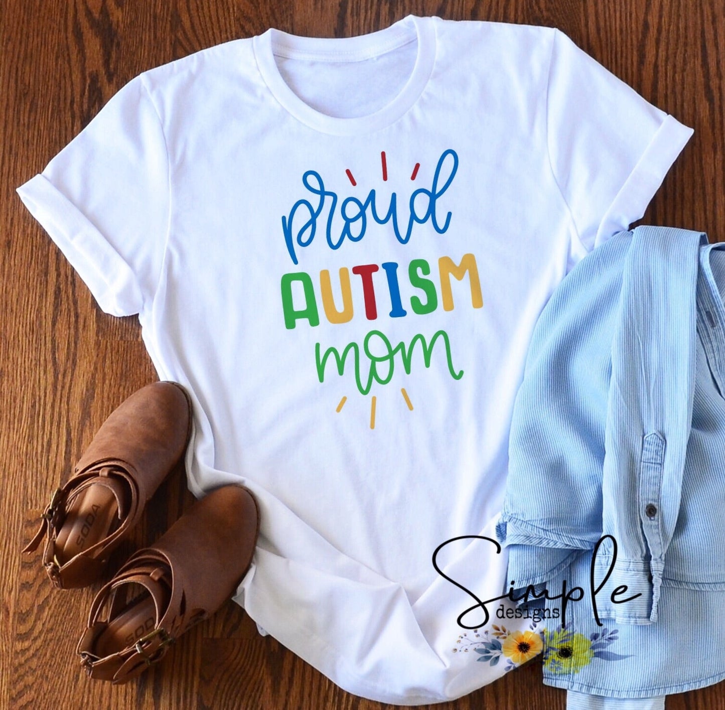 Proud Autism Mom Autism Sublimation Heat Transfer Sheet