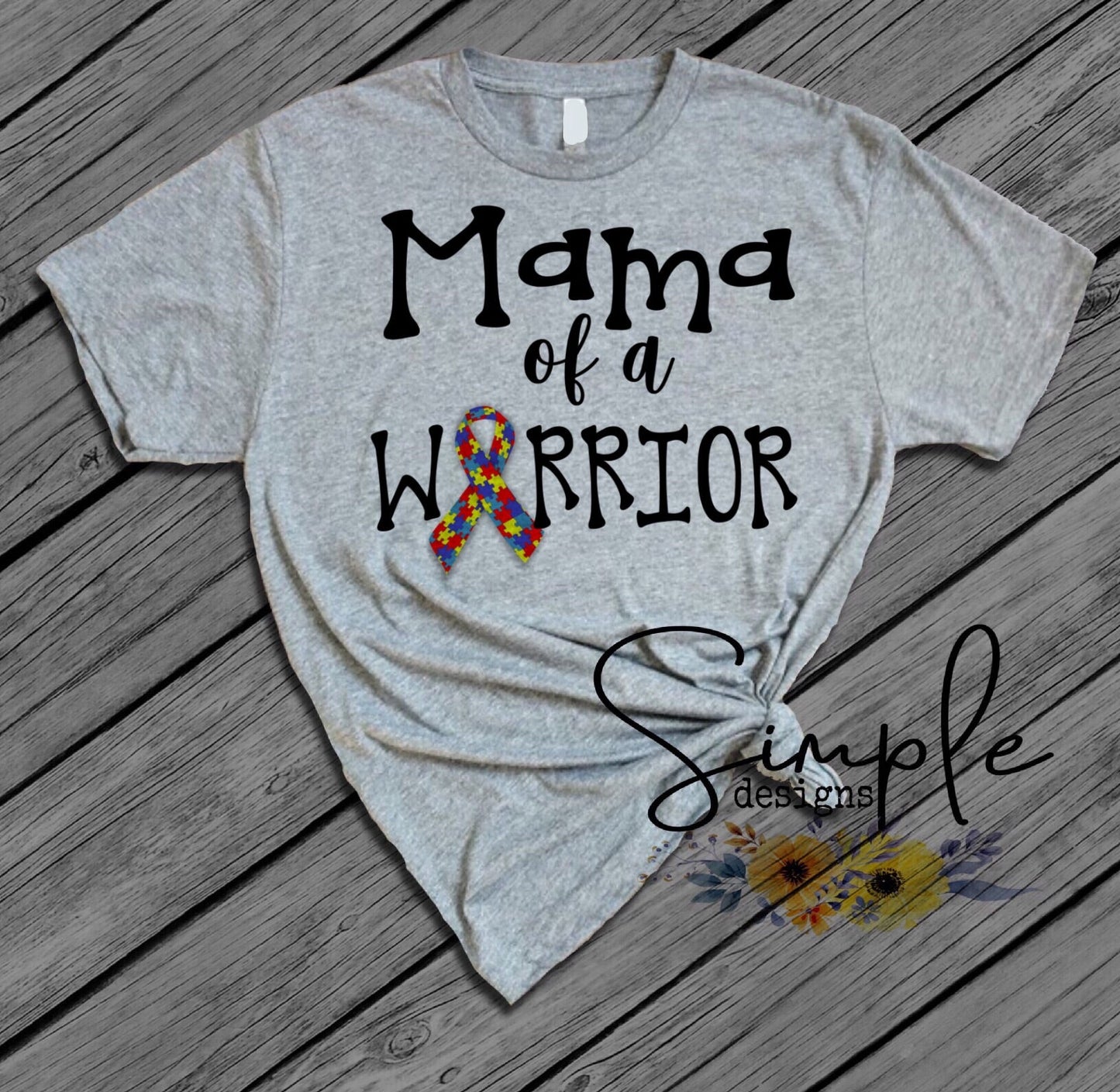 Mama of a Warrior Autism Sublimation Heat Transfer Sheet