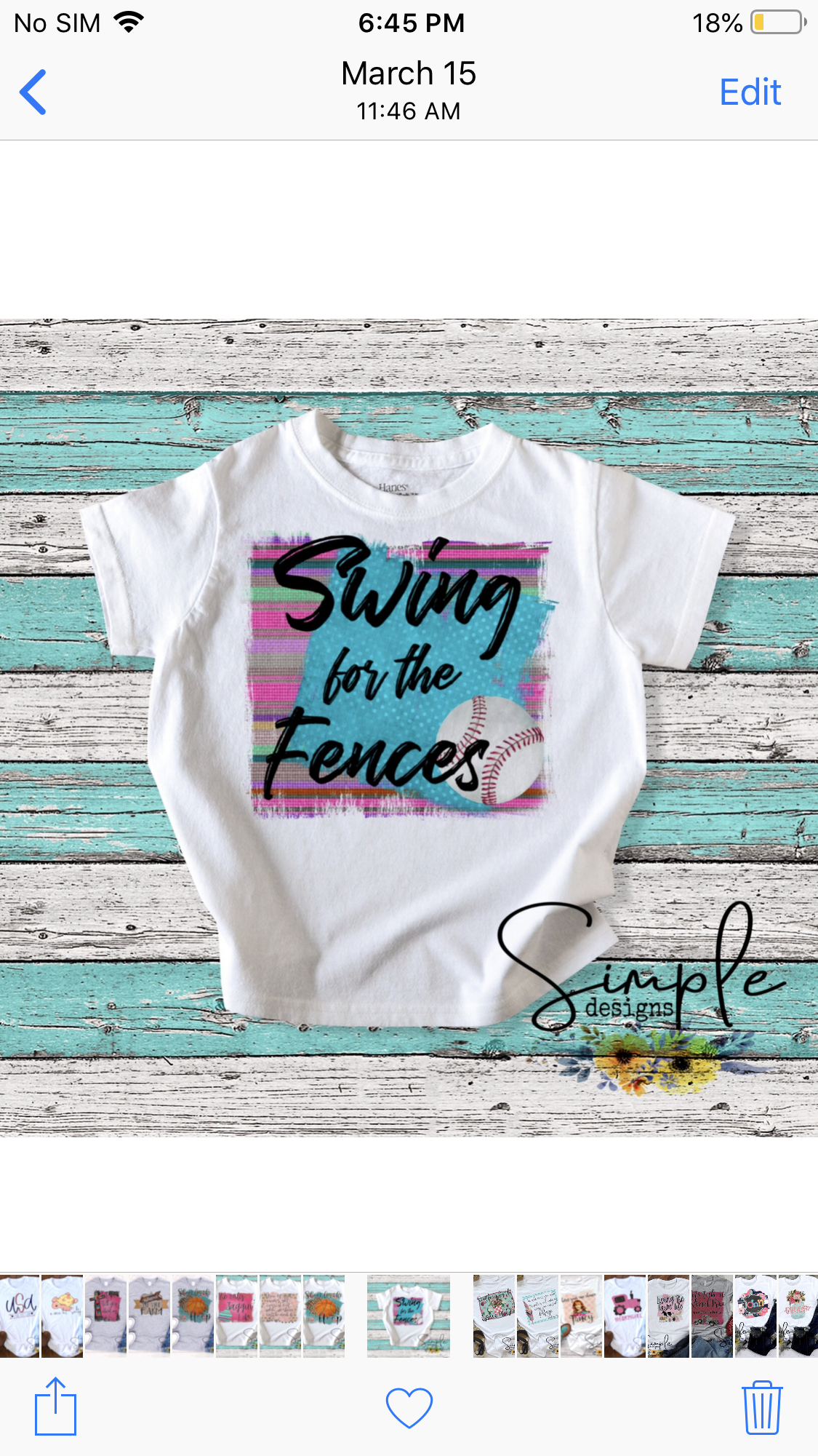 Swing for the Fences Sublimation Heat Transfer Sheet