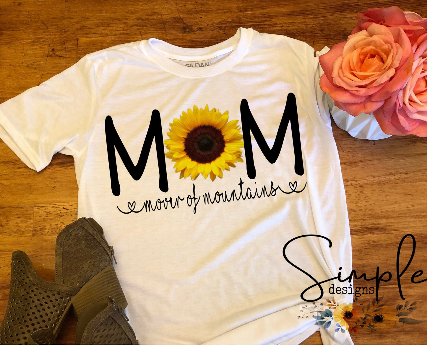 Sunflower Mom Mover of Mountains Sublimation Heat Transfer Sheet