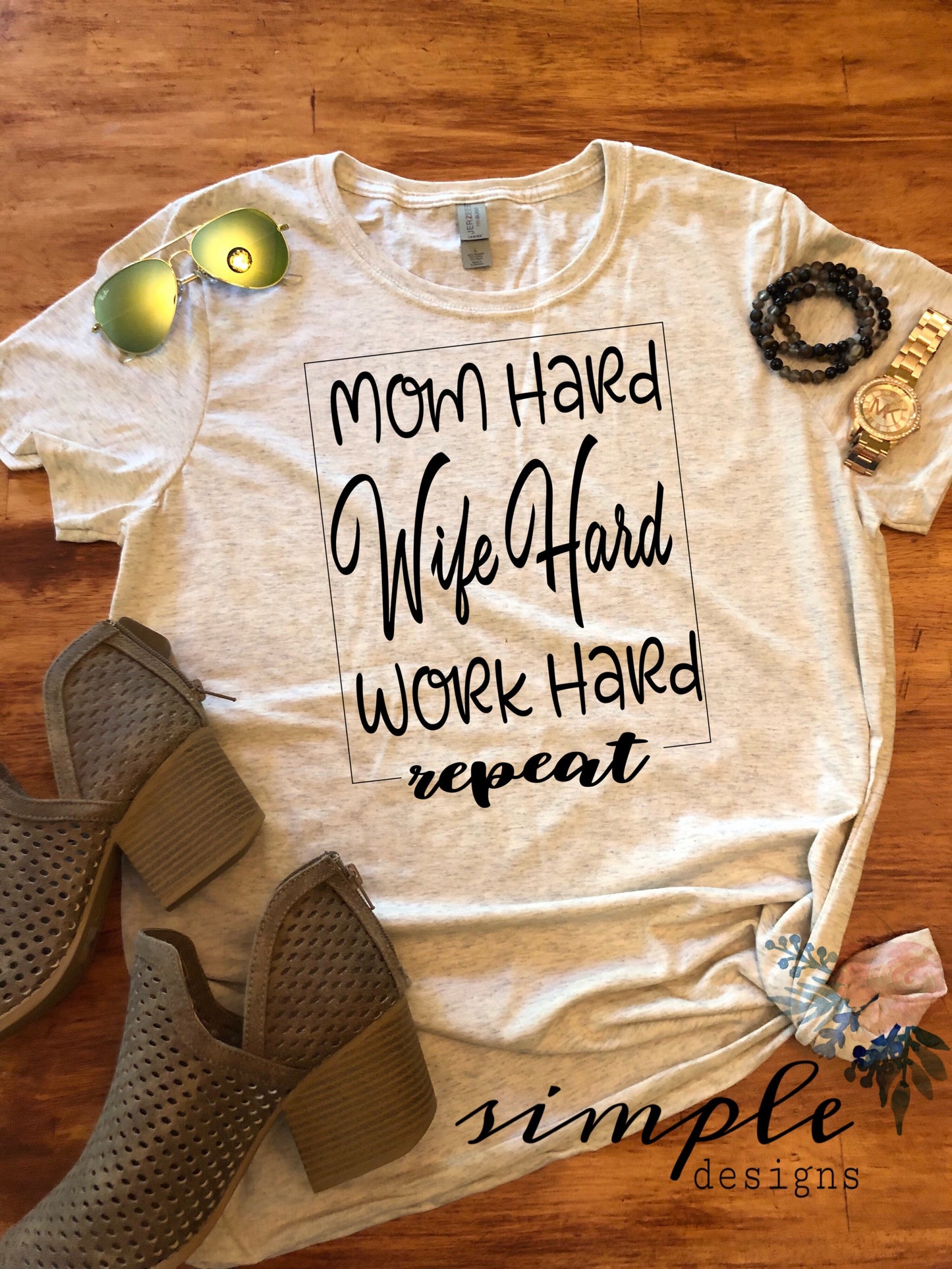 Mom Hard Wife Hard Work Hard Repeat Sublimation Heat Transfer Sheets