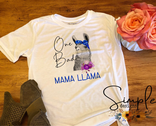 One Bad Mama Llama Sublimation Heat Transfer Sheet