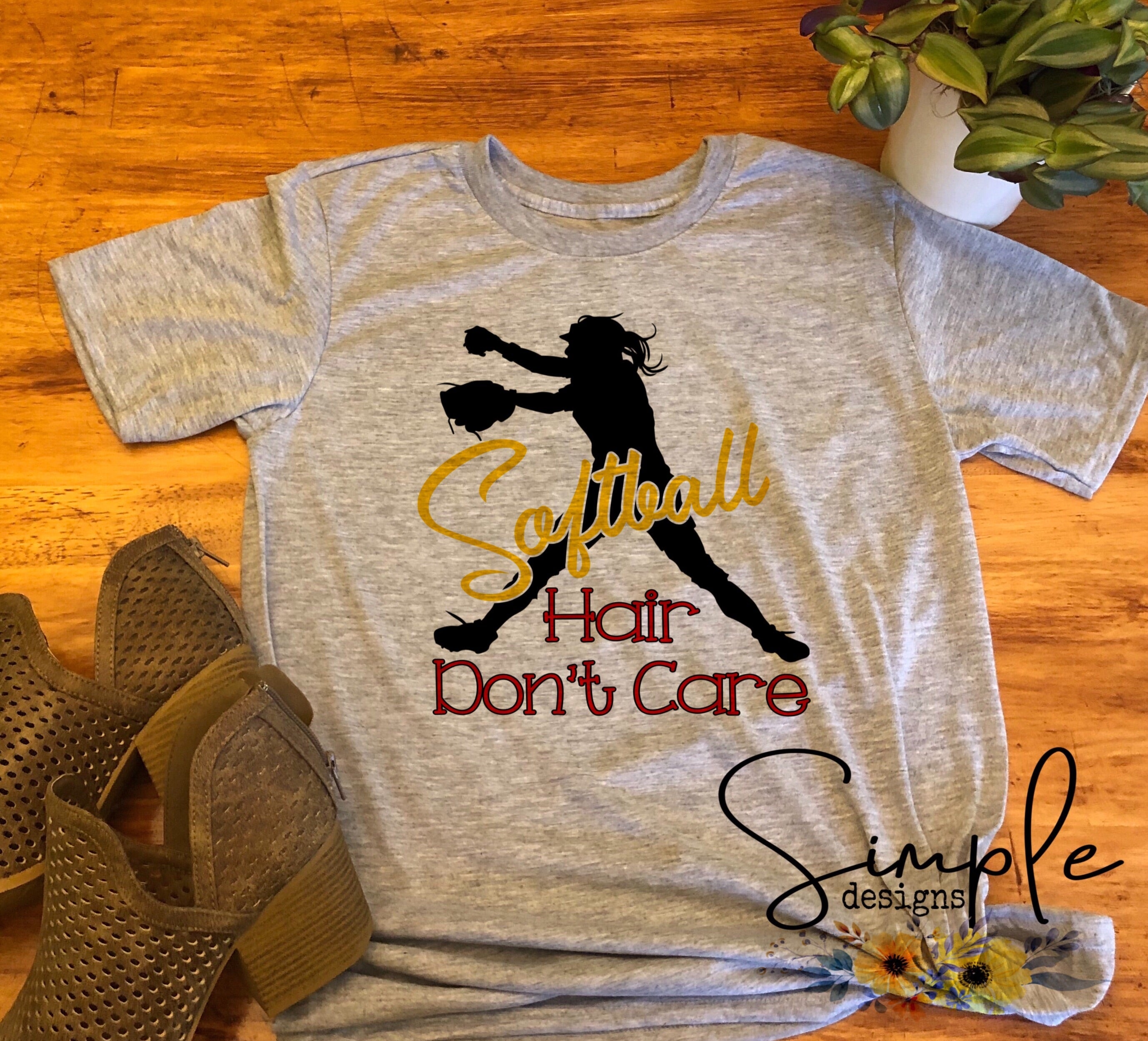 Softball Hair Don’t Care Sublimation Heat Transfer Sheet – Simple ...