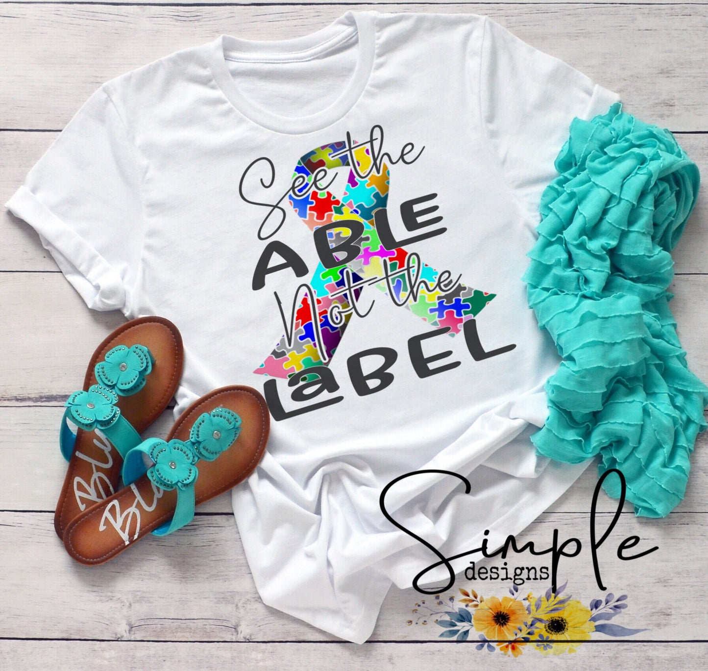 See the Able Not the Label Autism Sublimation Heat Transfer Sheet