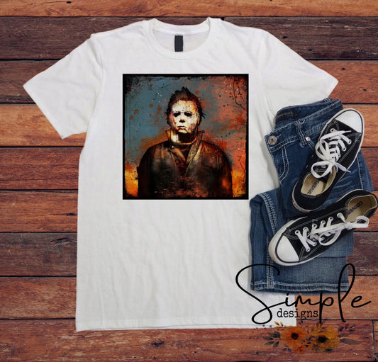 Colorful Distressed Michael Myers Halloween Sublimation Heat Transfer Sheets